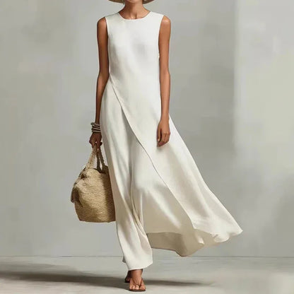 Vestido de Verano Largo Casual con Asimétrico