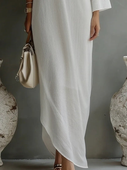 Vestido de Verano Largo Casual con Hombros Descubiertos