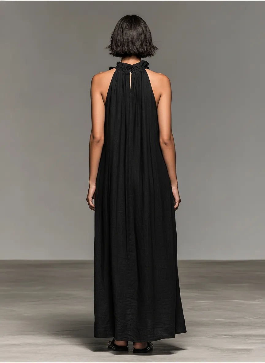 Vestido de Verano Largo Casual con Volantes