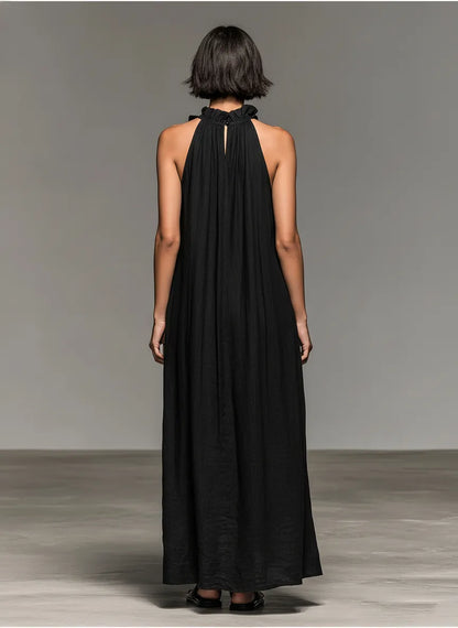 Vestido de Verano Largo Casual con Volantes