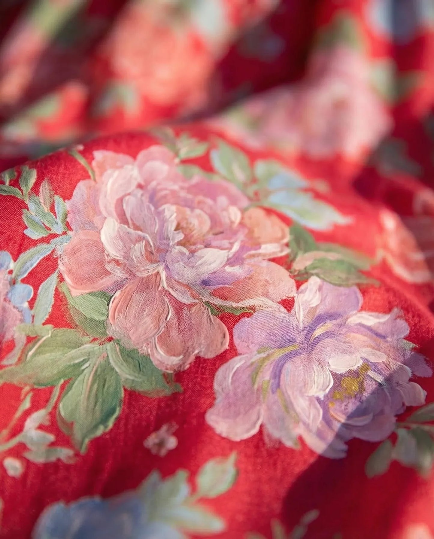 Vestido de Verano Largo De Flores Boho  con Manga Abullonada