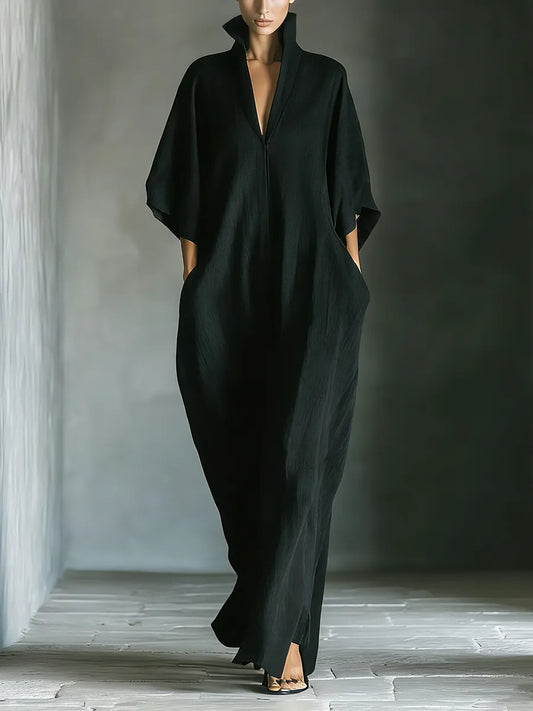 Vestido de Verano Largo Elegante Casual con Mangas Kimono