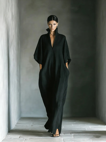 Vestido de Verano Largo Elegante Casual con Mangas Kimono