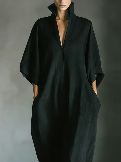 Vestido de Verano Largo Elegante Casual con Mangas Kimono