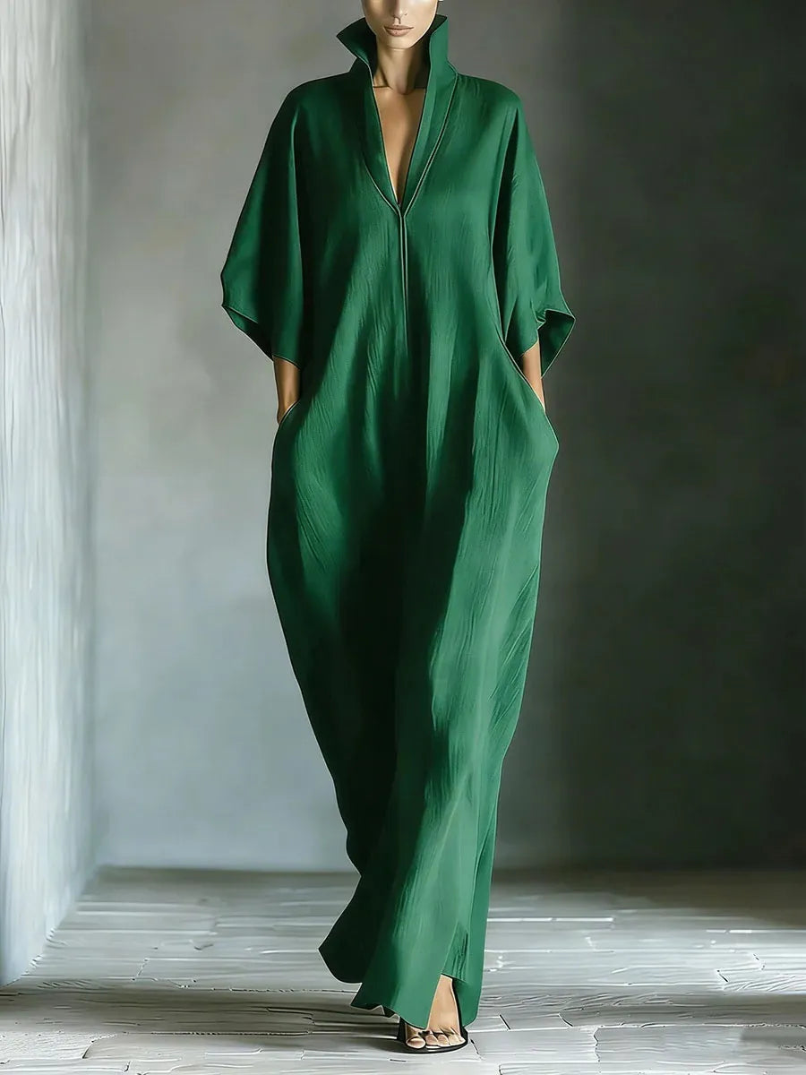 Vestido de Verano Largo Elegante Casual con Mangas Kimono