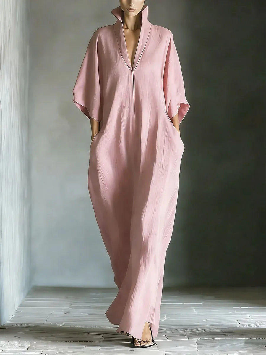 Vestido de Verano Largo Elegante Casual con Mangas Kimono