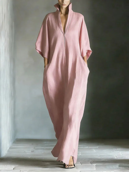 Vestido de Verano Largo Elegante Casual con Mangas Kimono