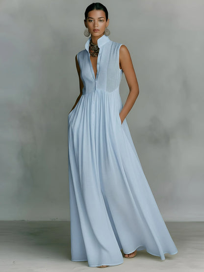 Vestido de Verano Largo Elegante Casual con Tirantes