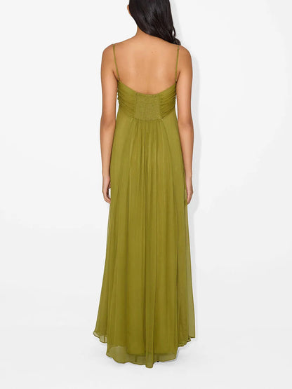 Vestido de Verano Largo Elegante con Cut Out y Tirantes