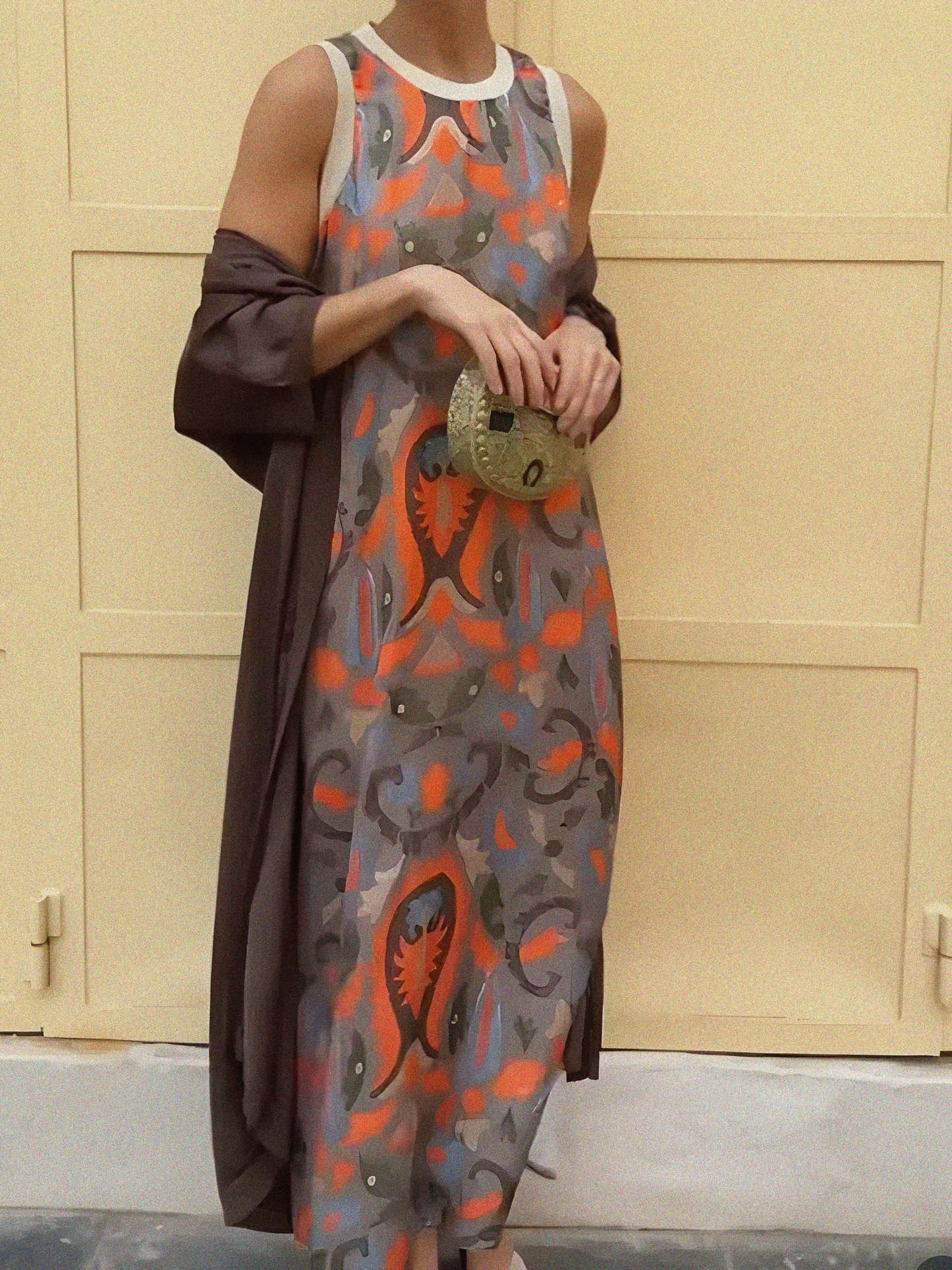 Vestido de Verano Largo Estampado Boho con Drapeado