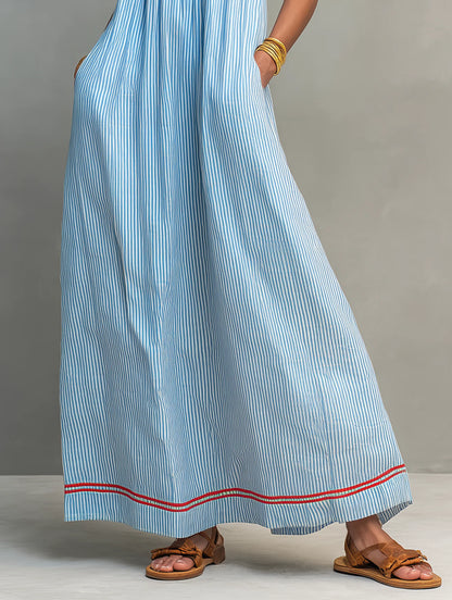 Vestido de Verano Largo Minimalista Elegante con Tirantes