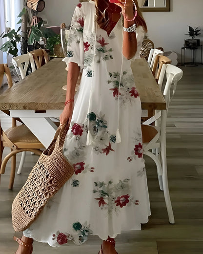 Vestido de Verano Midi Boho Casual con Volantes