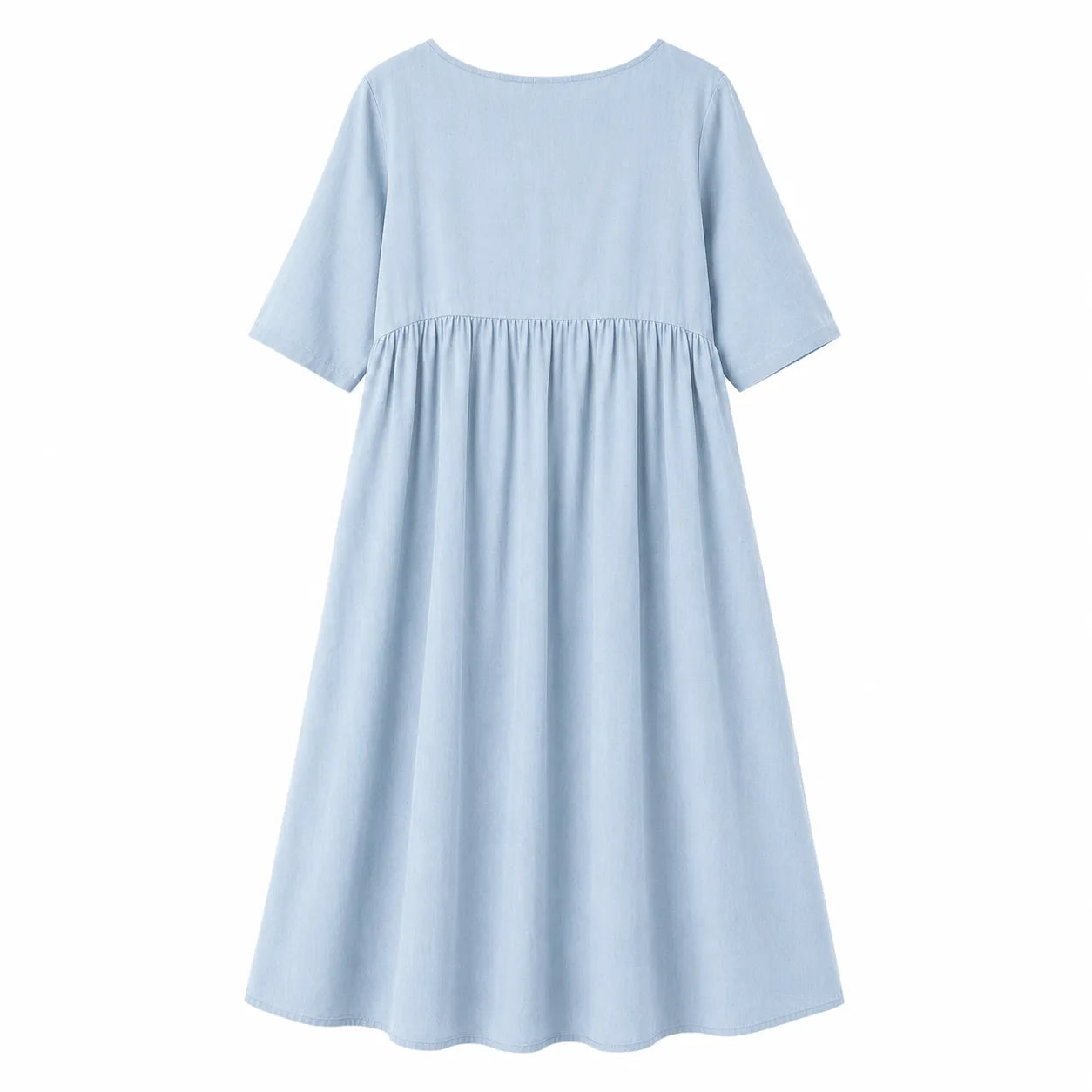 Vestido de Verano Midi Casual y Elegante con Manga Corta