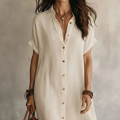 Vestido de Verano Mini Casual y Elegante con Manga Corta