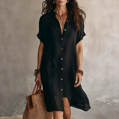 Vestido de Verano Mini Casual y Elegante con Manga Corta