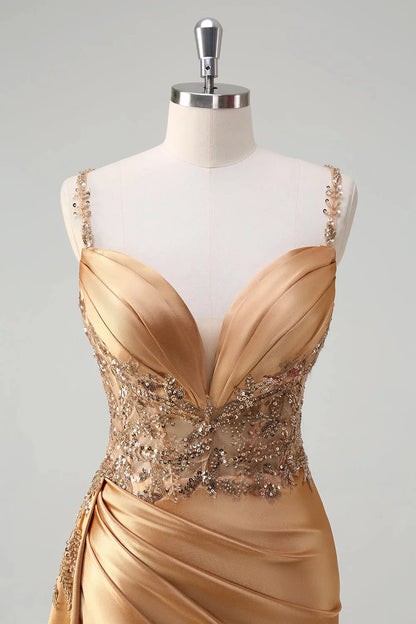 Vestido para Invitada de Boda Largo Elegante con Lentejuelas