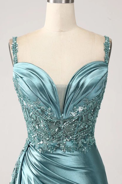 Vestido para Invitada de Boda Largo Elegante con Lentejuelas