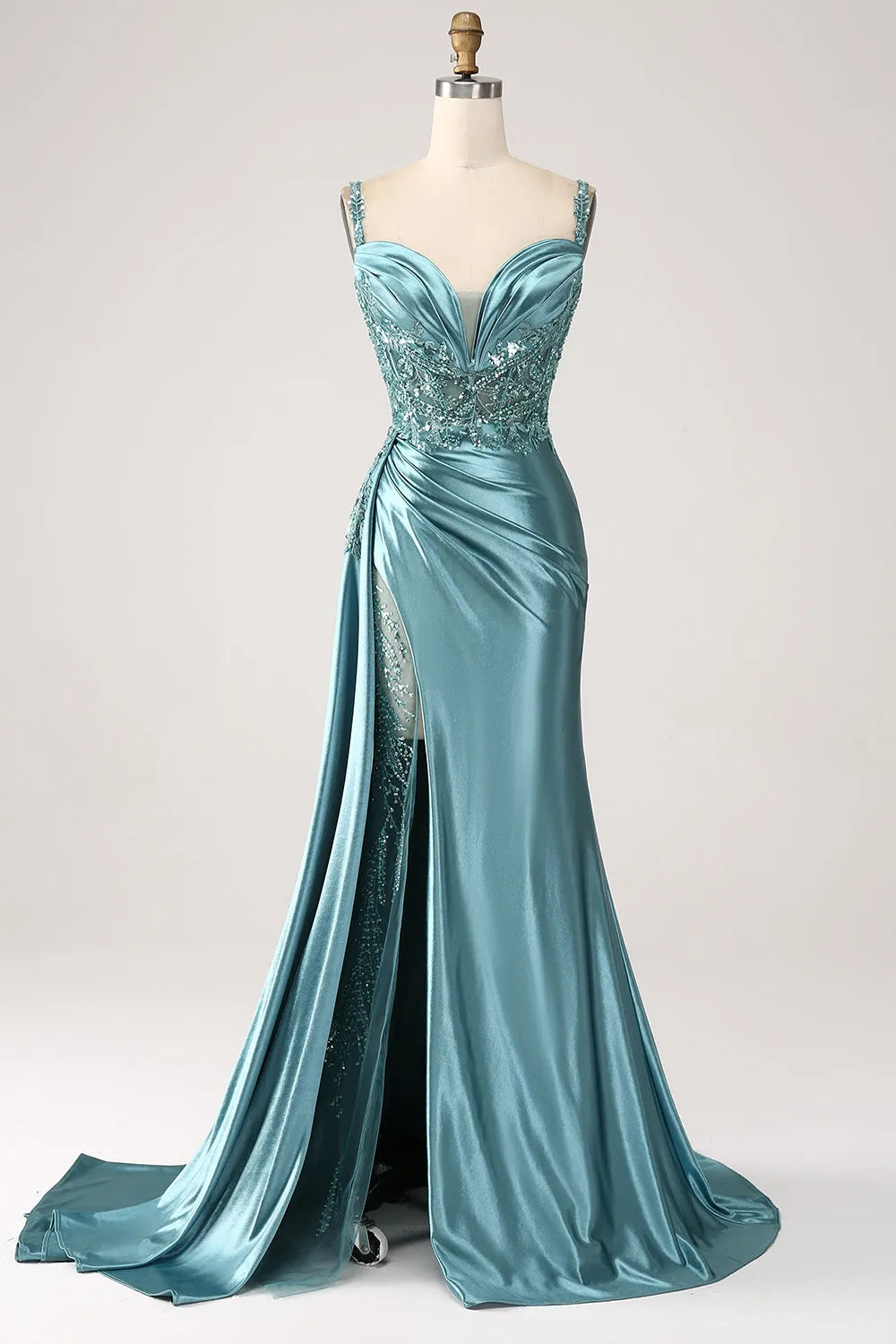 Vestido para Invitada de Boda Largo Elegante con Lentejuelas