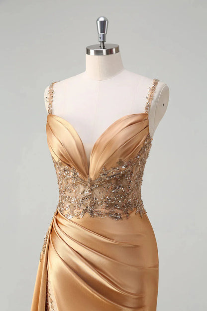 Vestido para Invitada de Boda Largo Elegante con Lentejuelas