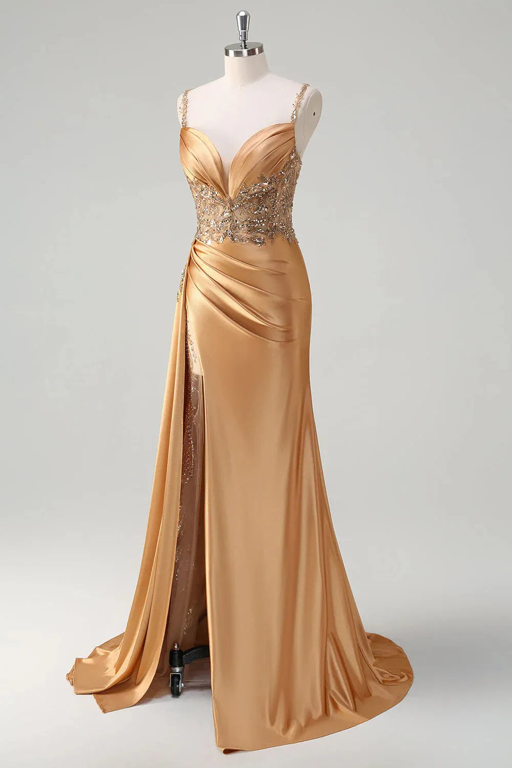 Vestido para Invitada de Boda Largo Elegante con Lentejuelas
