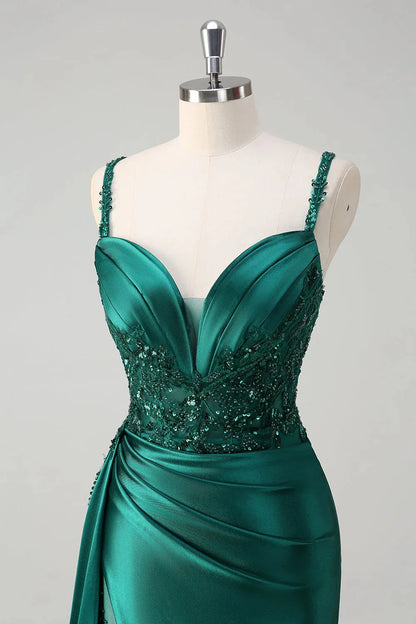 Vestido para Invitada de Boda Largo Elegante con Lentejuelas