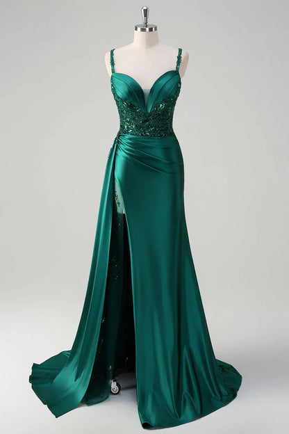 Vestido para Invitada de Boda Largo Elegante con Lentejuelas