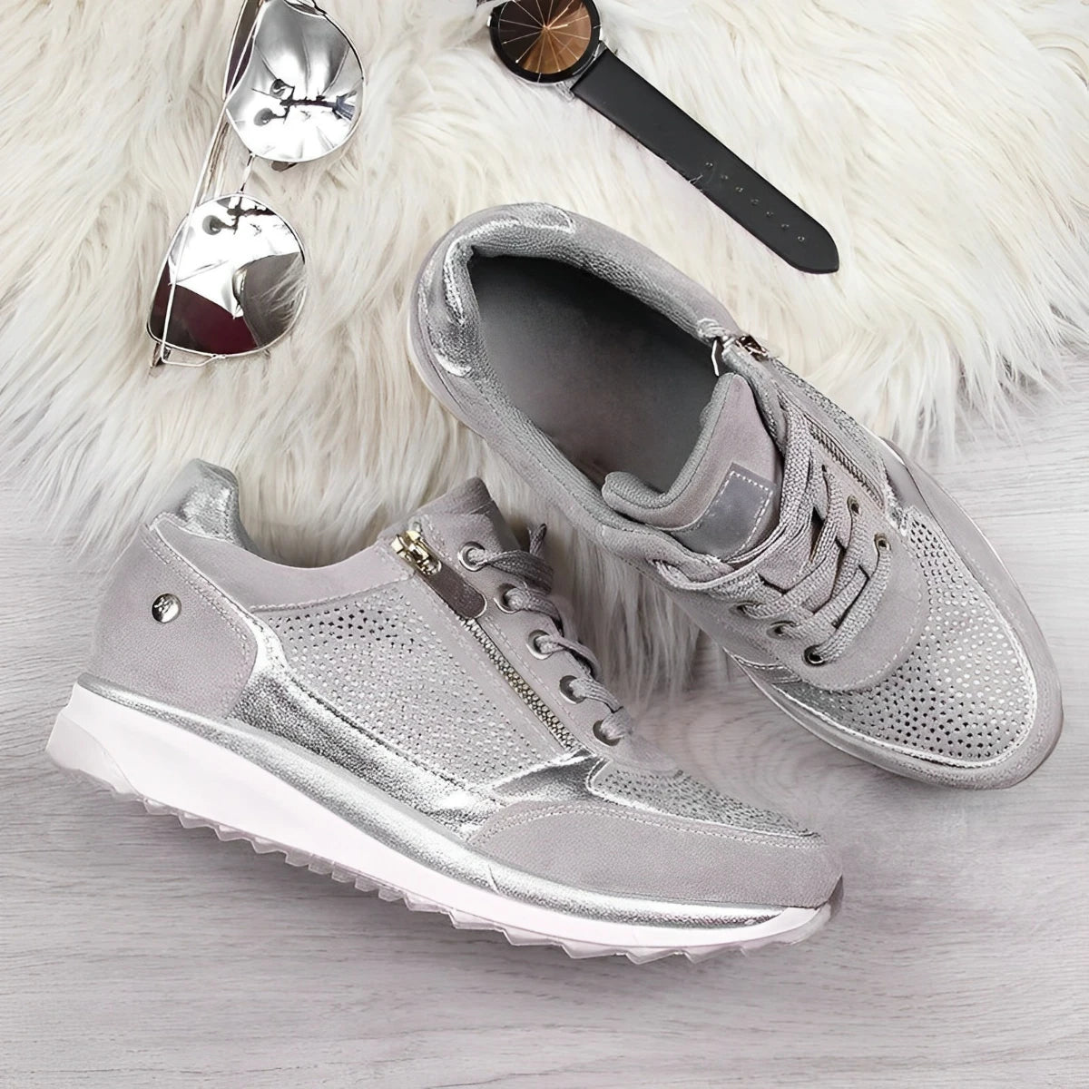 Zapatillas de Mujer Casual Deportivas con Cremallera