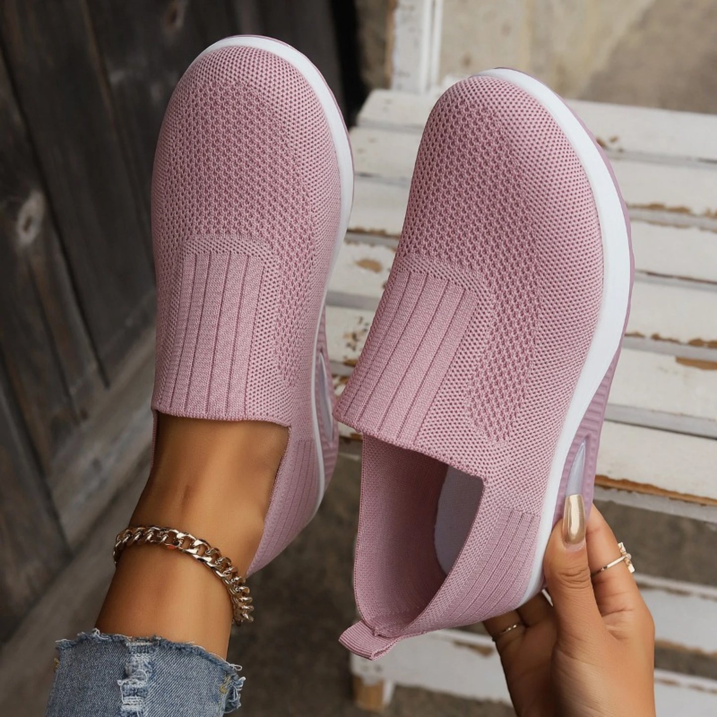 Zapatillas de Mujer Casuales Cómodas con Diseño Cerrado