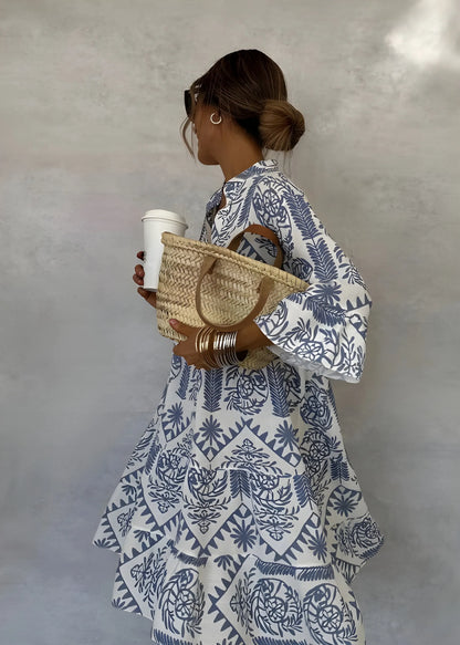 Vestido de Verano Midi Boho Cómodo con Botones