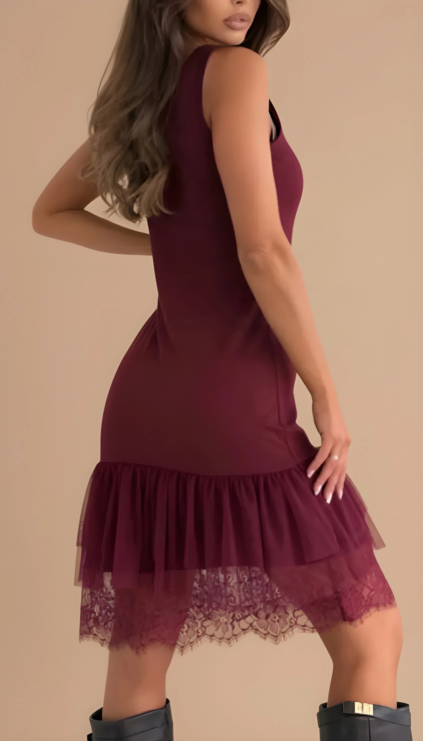 Vestido de verano corto elegante casual con tirantes finos