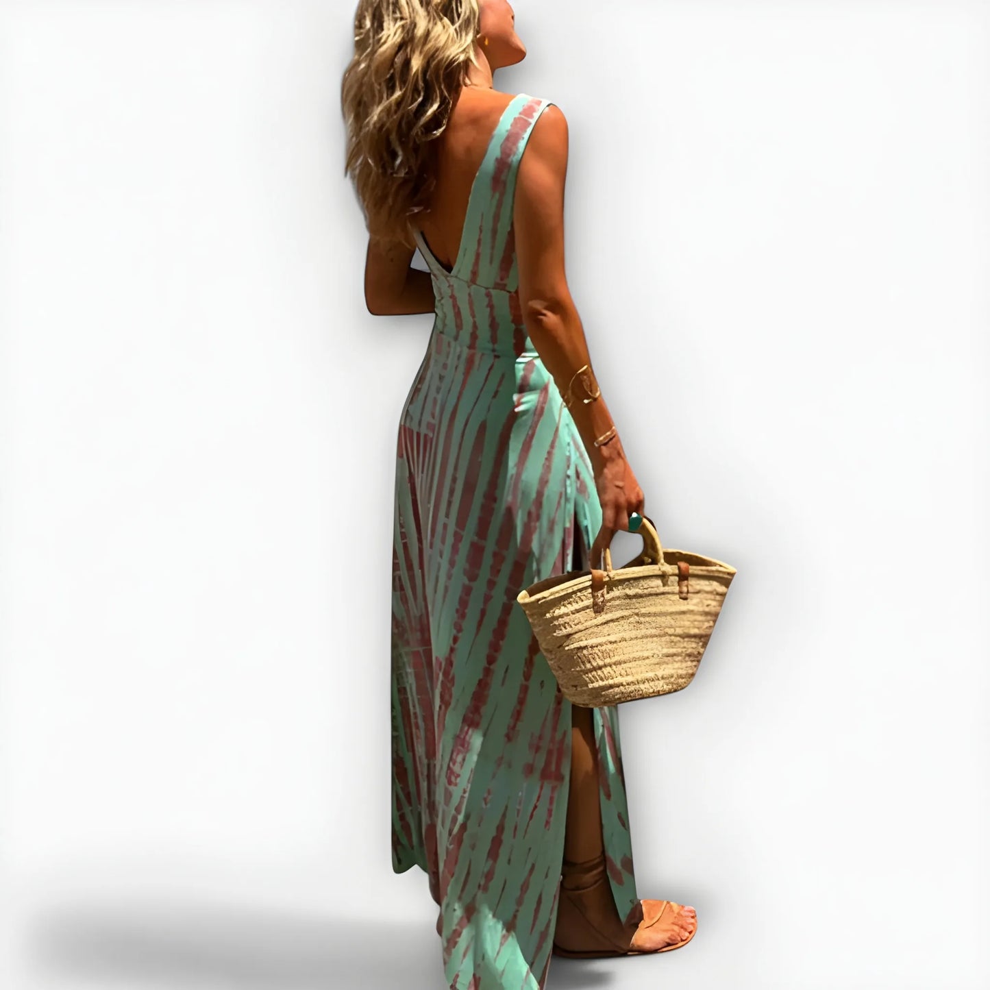 Vestido de Verano Largo Casual Elegante con Cut Out