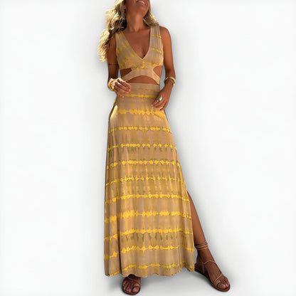 Vestido de Verano Largo Casual Elegante con Cut Out